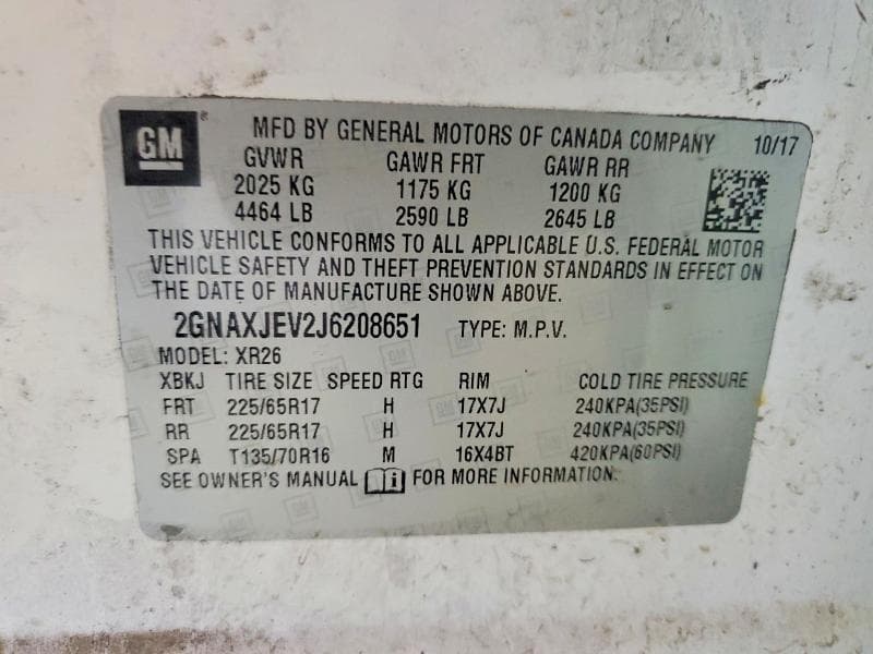 2018 CHEVROLET EQUINOX LT 13