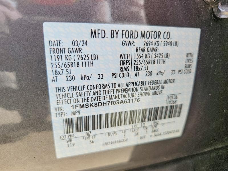 2024 FORD EXPLORER XLT 14
