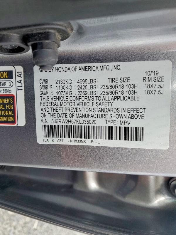 2019 HONDA CR-V EX 13