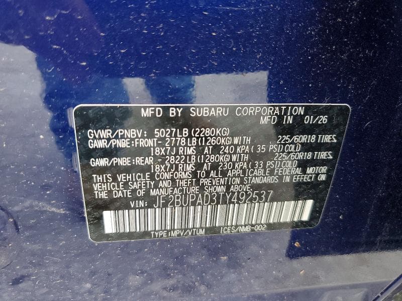 2026 SUBARU OUTBACK PREMIUM 13