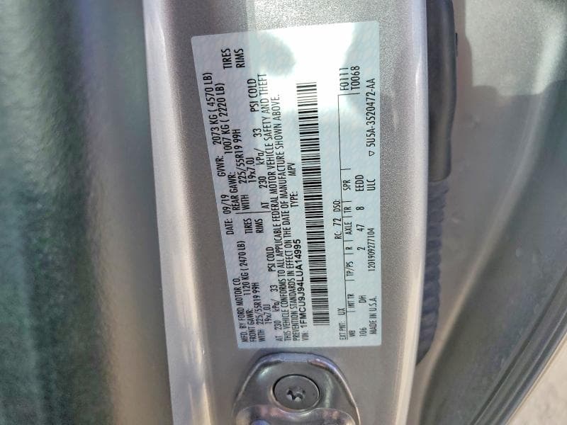 2020 FORD ESCAPE TITANIUM 13