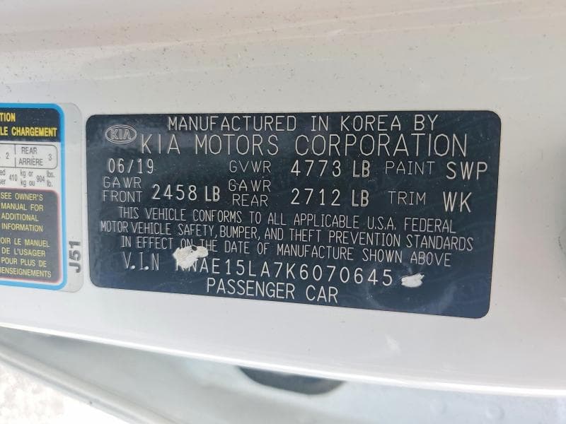 2019 KIA STINGER BASE 12