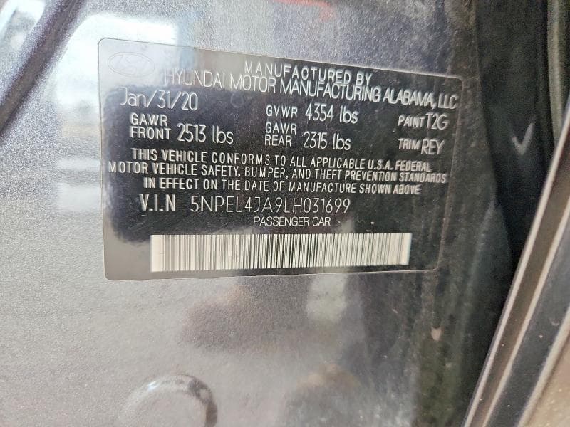 2020 HYUNDAI SONATA SEL 12