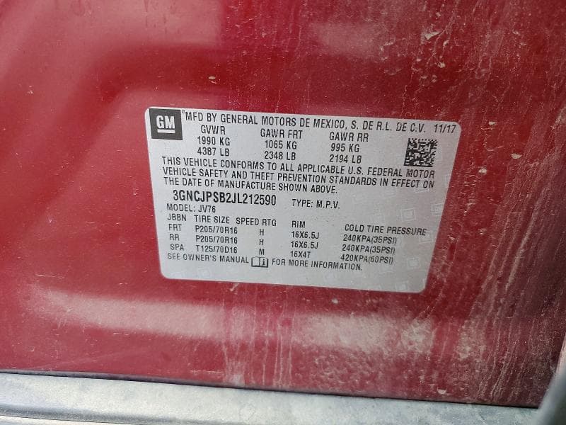 2018 CHEVROLET TRAX 1LT 13