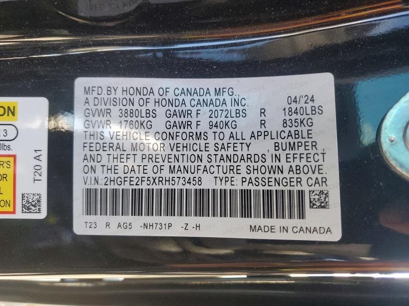 2024 HONDA CIVIC 13