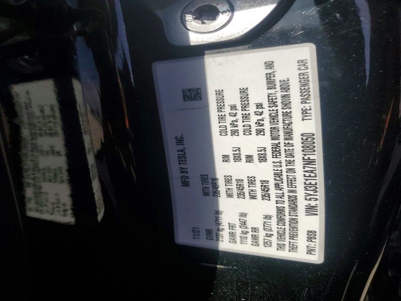 2022 TESLA MODEL 3 12