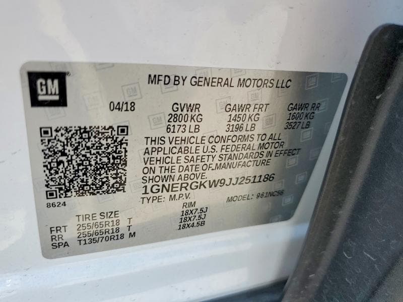 2018 CHEVROLET TRAVERSE LT 13