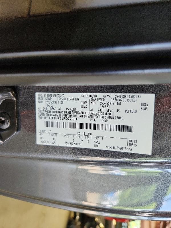 2018 FORD F150 SUPER CAB 12