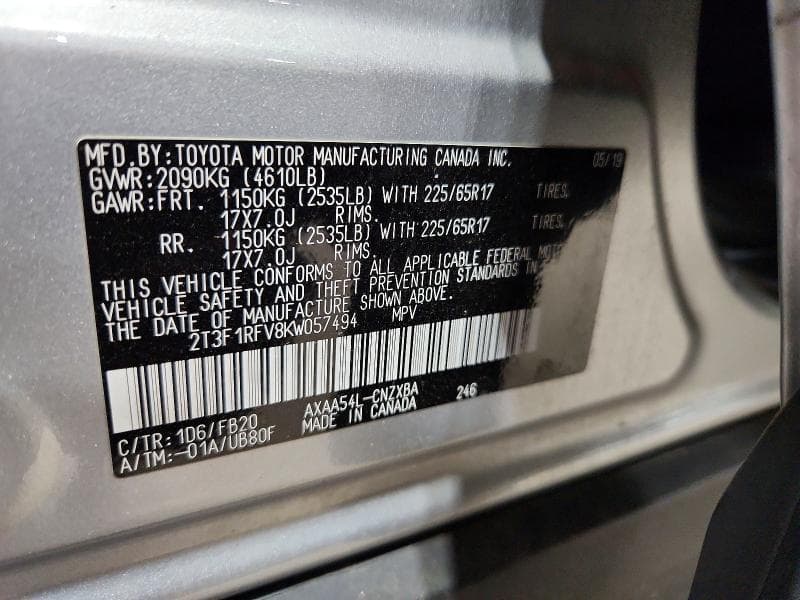 2019 TOYOTA RAV4 LE 14
