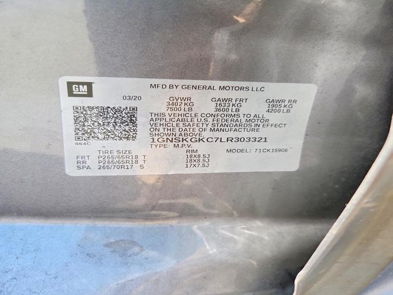 2020 CHEVROLET SUBURBAN K1500 LS 13