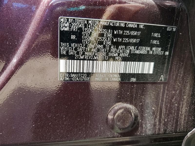 2018 TOYOTA RAV4 XLE 13