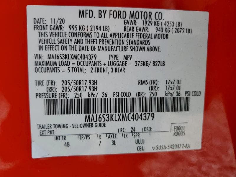 2021 FORD ECOSPORT TITANIUM 12