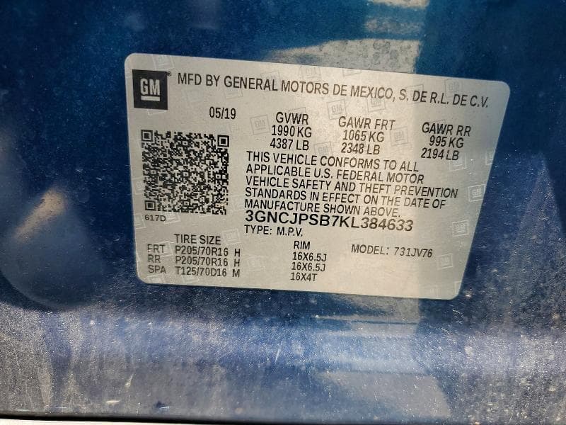 2019 CHEVROLET TRAX 1LT 13