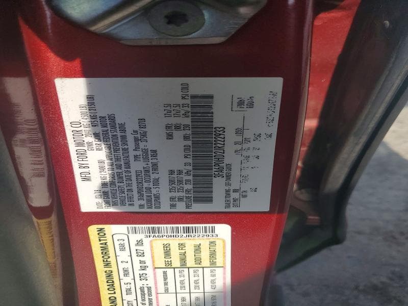 2018 FORD FUSION SE 12