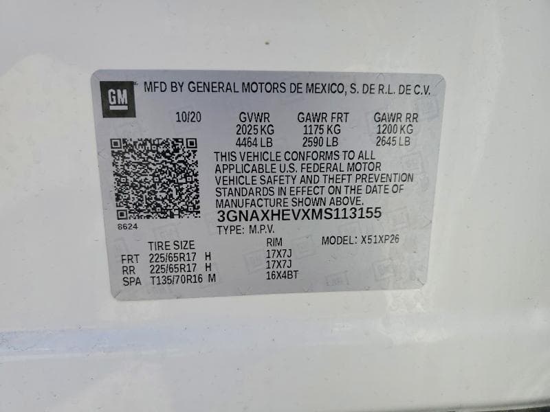 2021 CHEVROLET EQUINOX LS 12