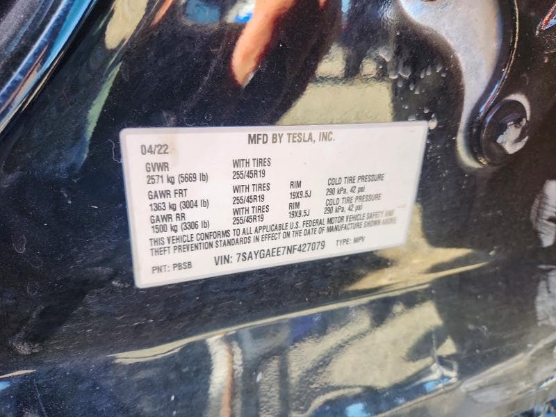 2022 TESLA MODEL Y 14