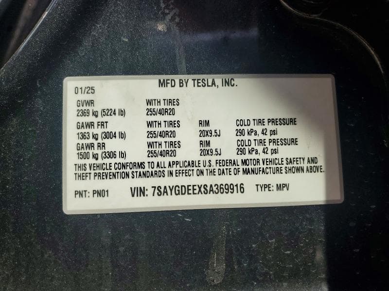 2025 TESLA MODEL Y 14