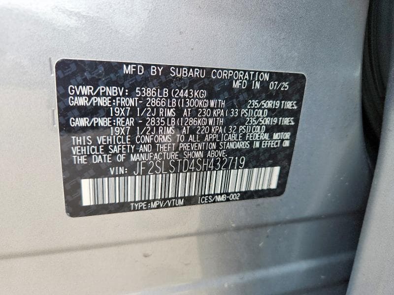 2025 SUBARU FORESTER TOURING 13