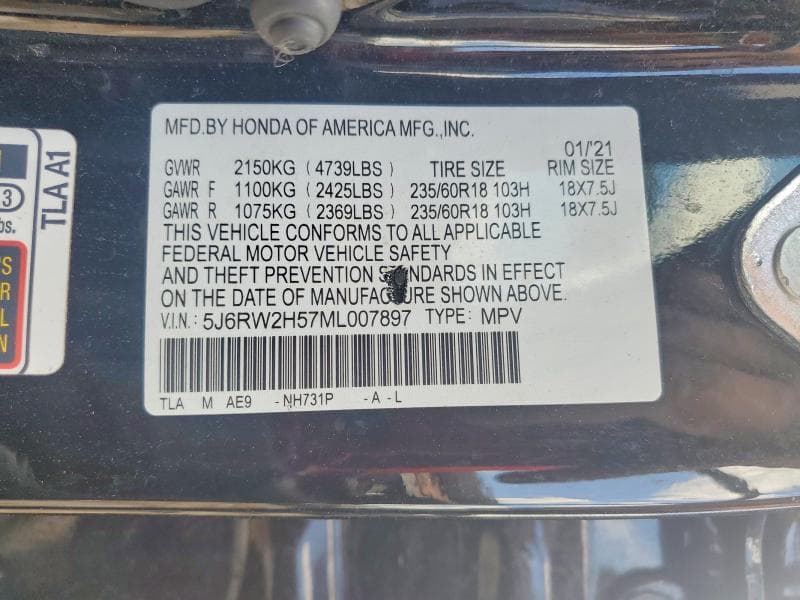 2021 HONDA CR-V EX 13