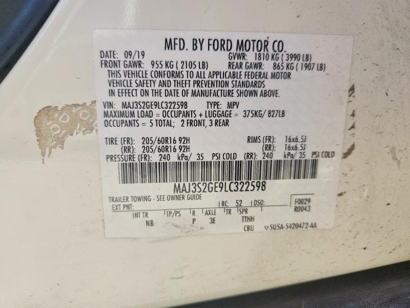 2020 FORD ECOSPORT SE 14