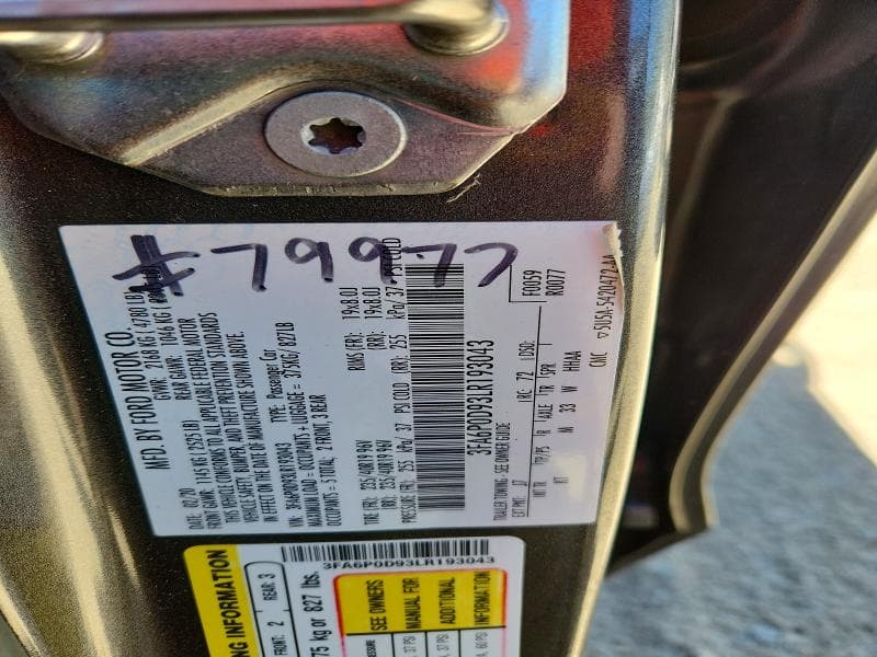 2020 FORD FUSION TITANIUM 13