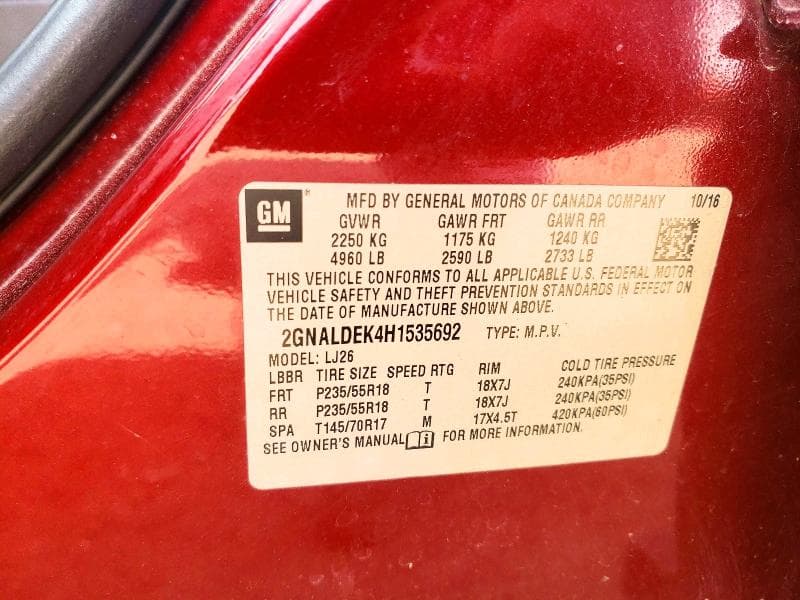 2017 CHEVROLET EQUINOX PREMIER 12