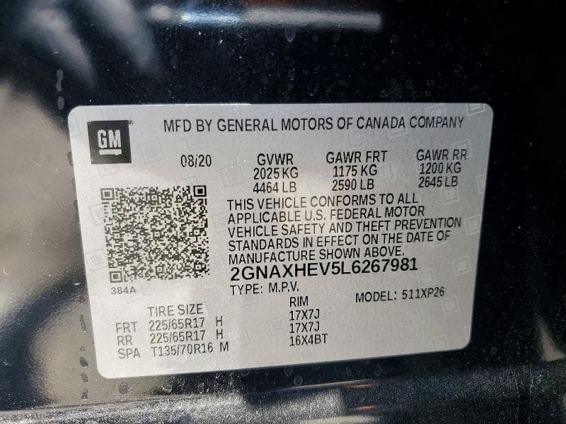 2020 CHEVROLET EQUINOX LS 13