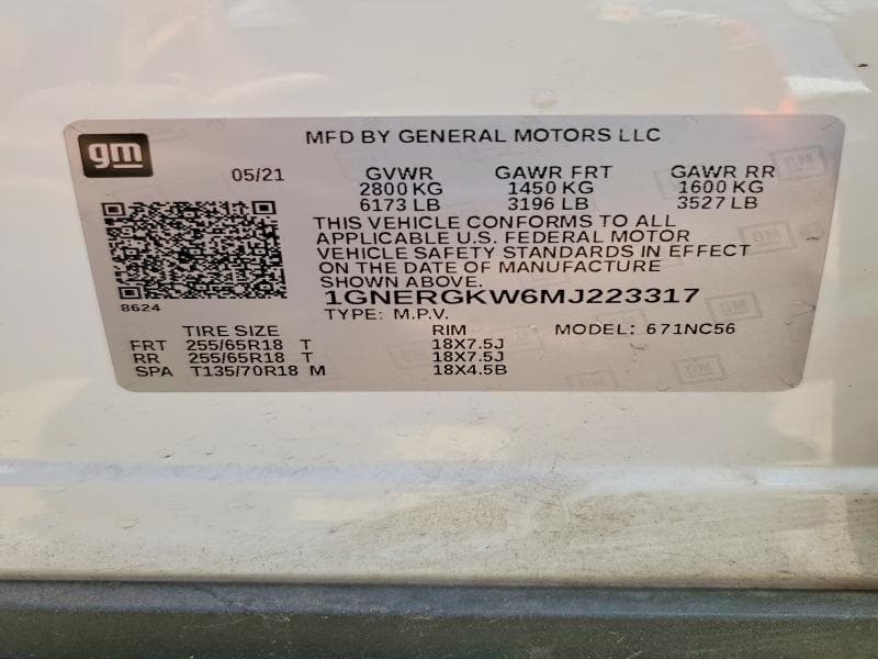 2021 CHEVROLET TRAVERSE LT 13