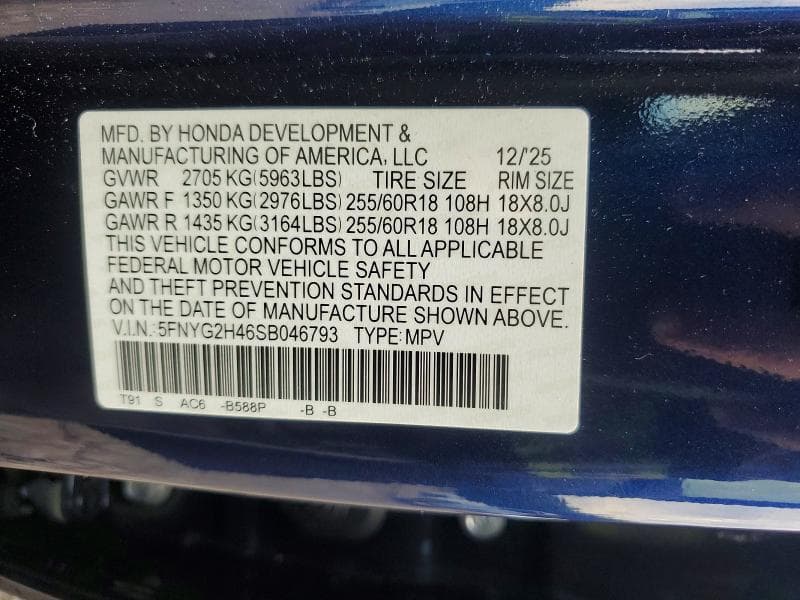 2025 HONDA PILOT EXL 14