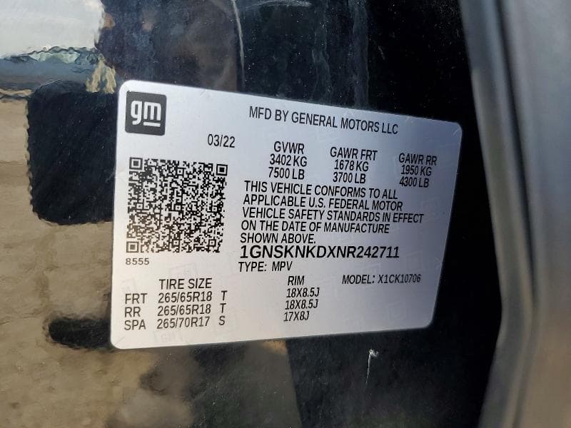 2022 CHEVROLET TAHOE K1500 LT 13
