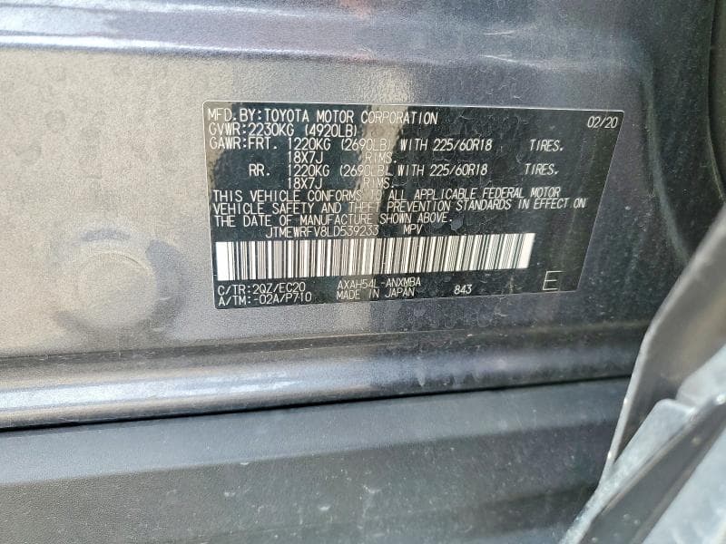 2020 TOYOTA RAV4 XSE 12