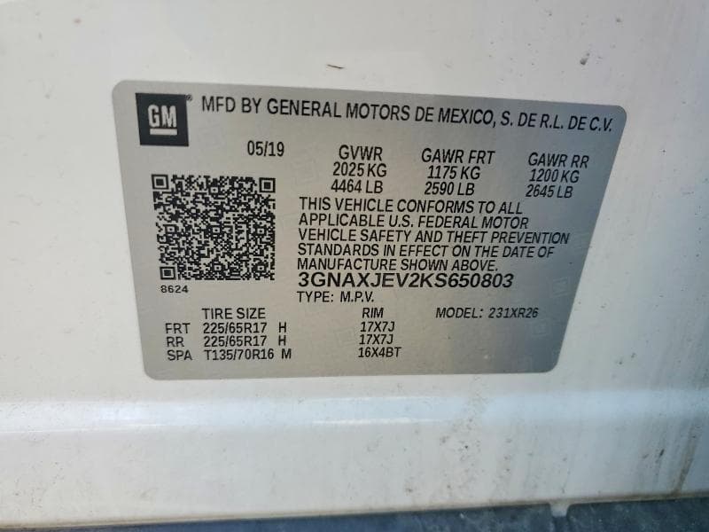 2019 CHEVROLET EQUINOX LT 13