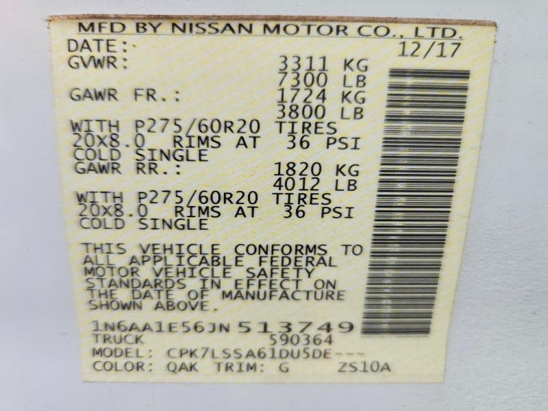 2018 NISSAN TITAN 12