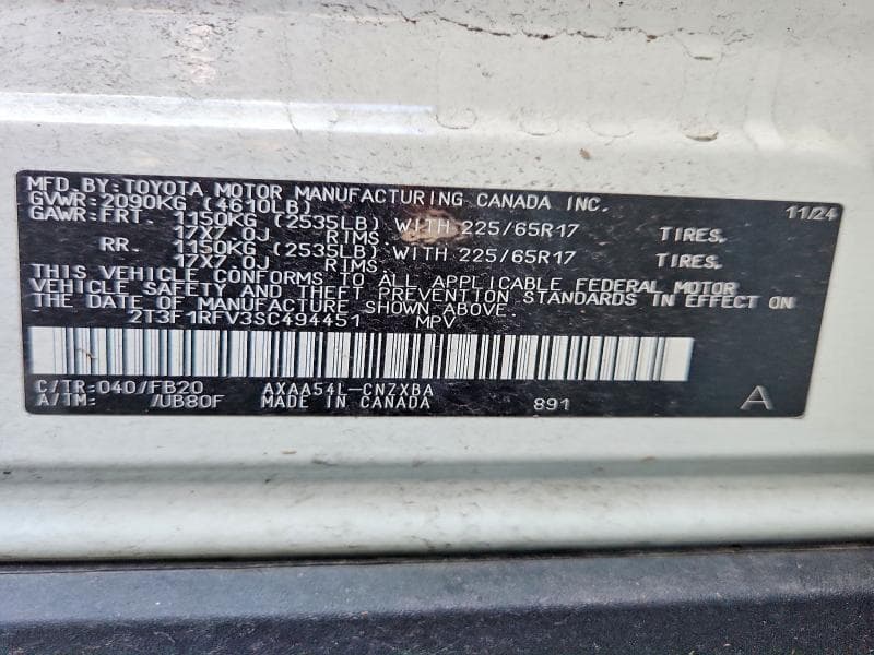 2025 TOYOTA RAV4 LE 13