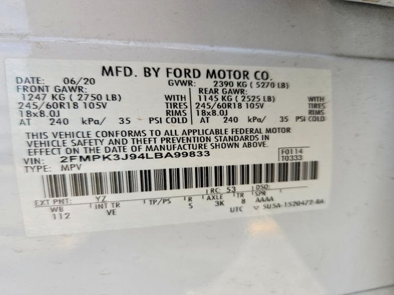 2020 FORD EDGE SEL 13
