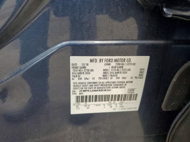 2019 FORD EDGE SEL 14