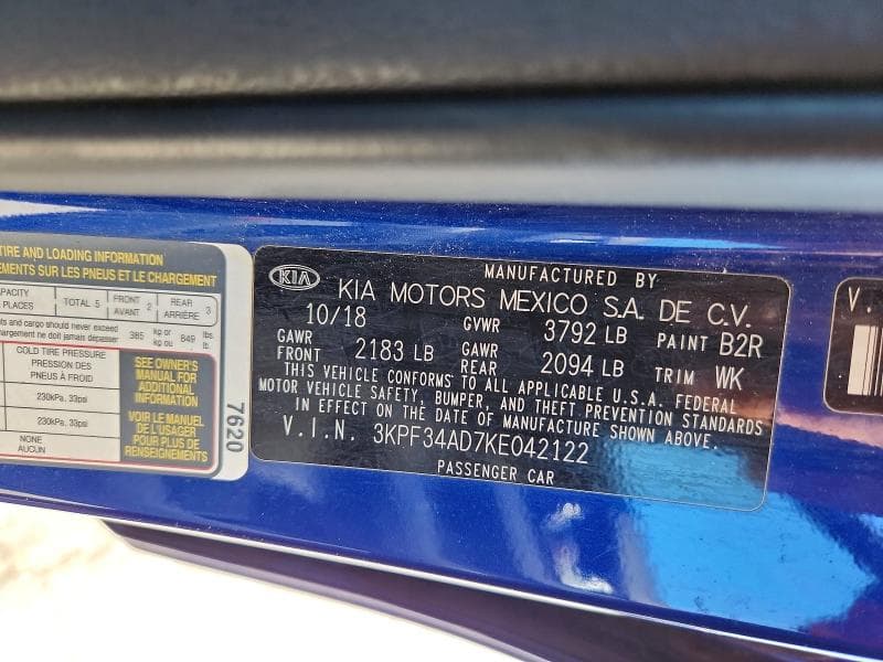 2019 KIA FORTE 12