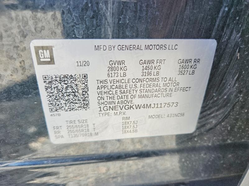 2021 CHEVROLET TRAVERSE LT 14