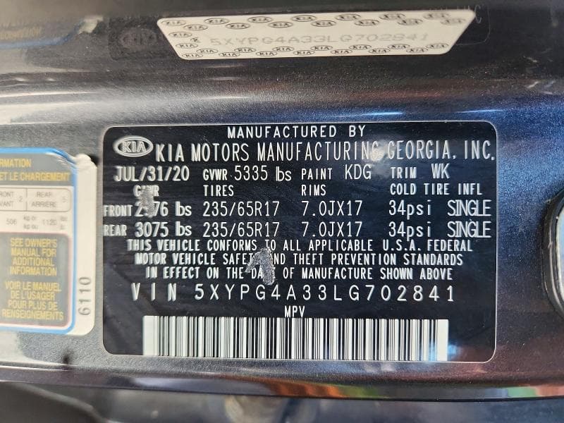 2020 KIA SORENTO LX 14