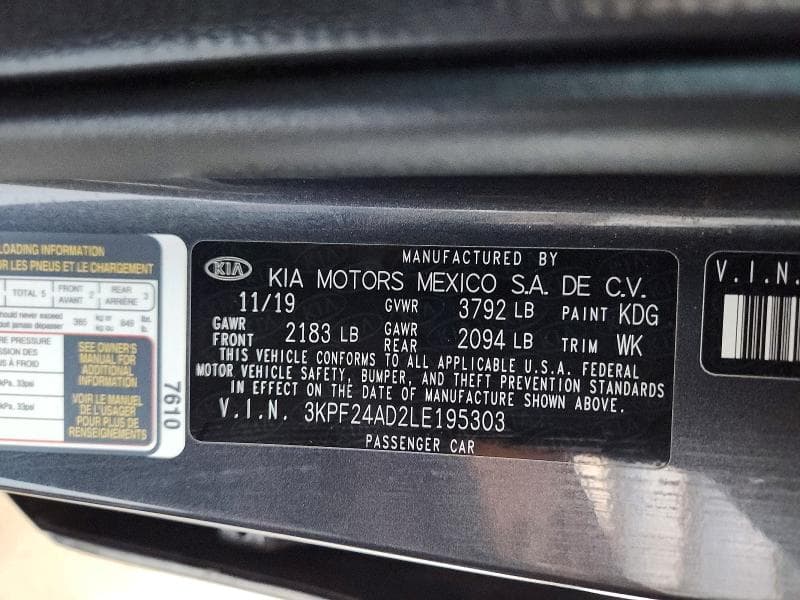 2020 KIA FORTE LXS 12