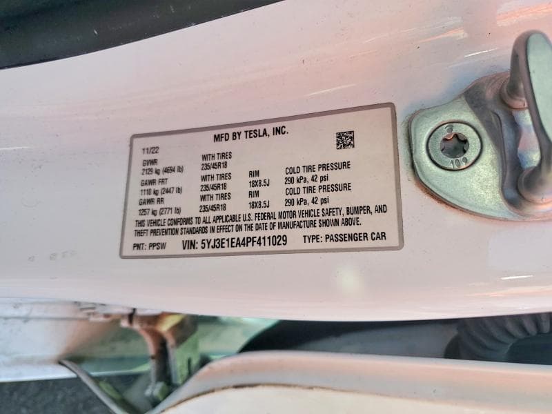 2023 TESLA MODEL 3 12