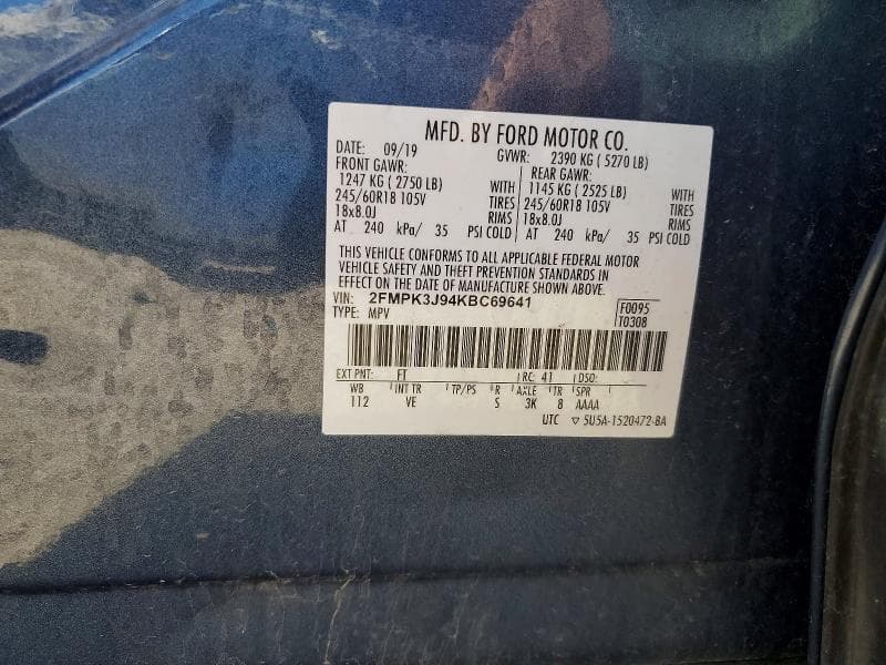 2019 FORD EDGE SEL 13