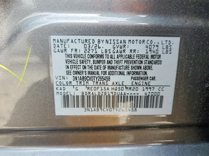 2026 NISSAN SENTRA SV 12