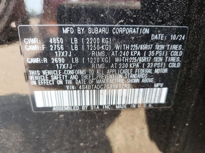 2025 SUBARU OUTBACK PREMIUM 14
