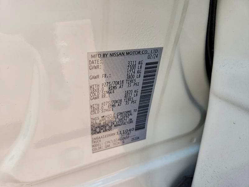 2024 NISSAN TITAN PRO-4X 12