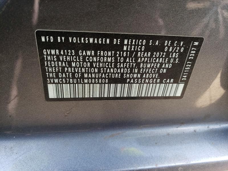 2020 VOLKSWAGEN JETTA S 12