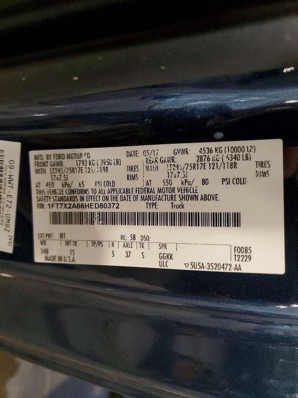 2017 FORD F250 SUPER DUTY 12