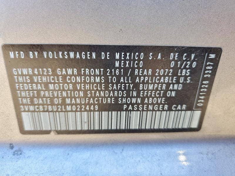 2020 VOLKSWAGEN JETTA S 12