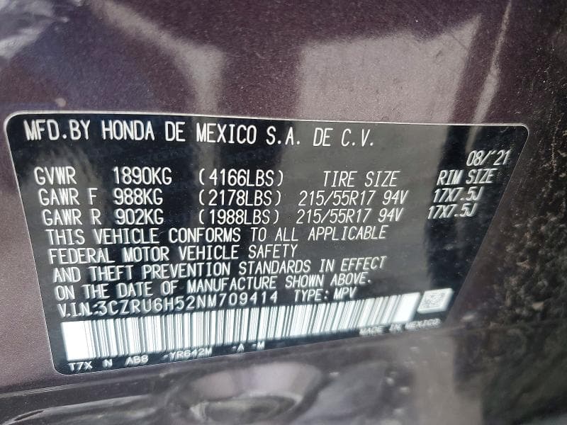 2022 HONDA HR-V EX 13