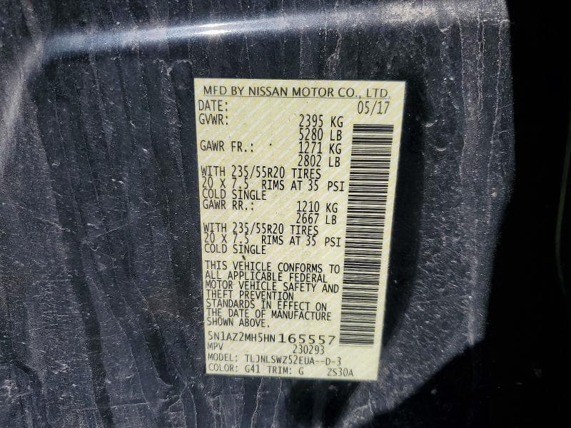 2017 NISSAN MURANO PLATINUM 13